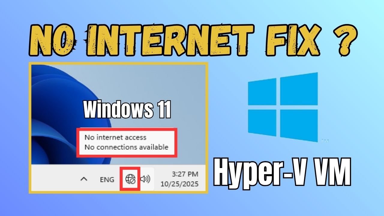 Исправление ошибки &laquo;Нет Интернета&raquo; в Hyper-V: решена ошибка сетевого подключения виртуальной маши...