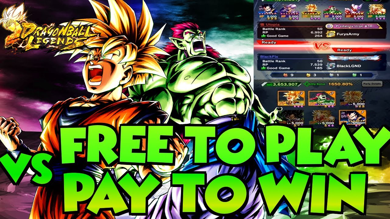 DRAGON BALL LEGENDS FREE TO PLAY VS PAY TO WIN