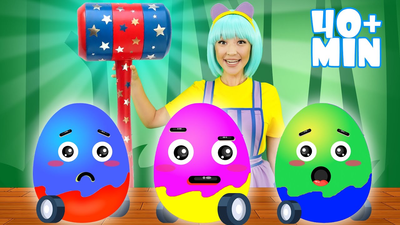 The Wheels on The Bus Song | Surprise Eggs + More | Tigi Boo Nursery Rhymes & Kids Songs