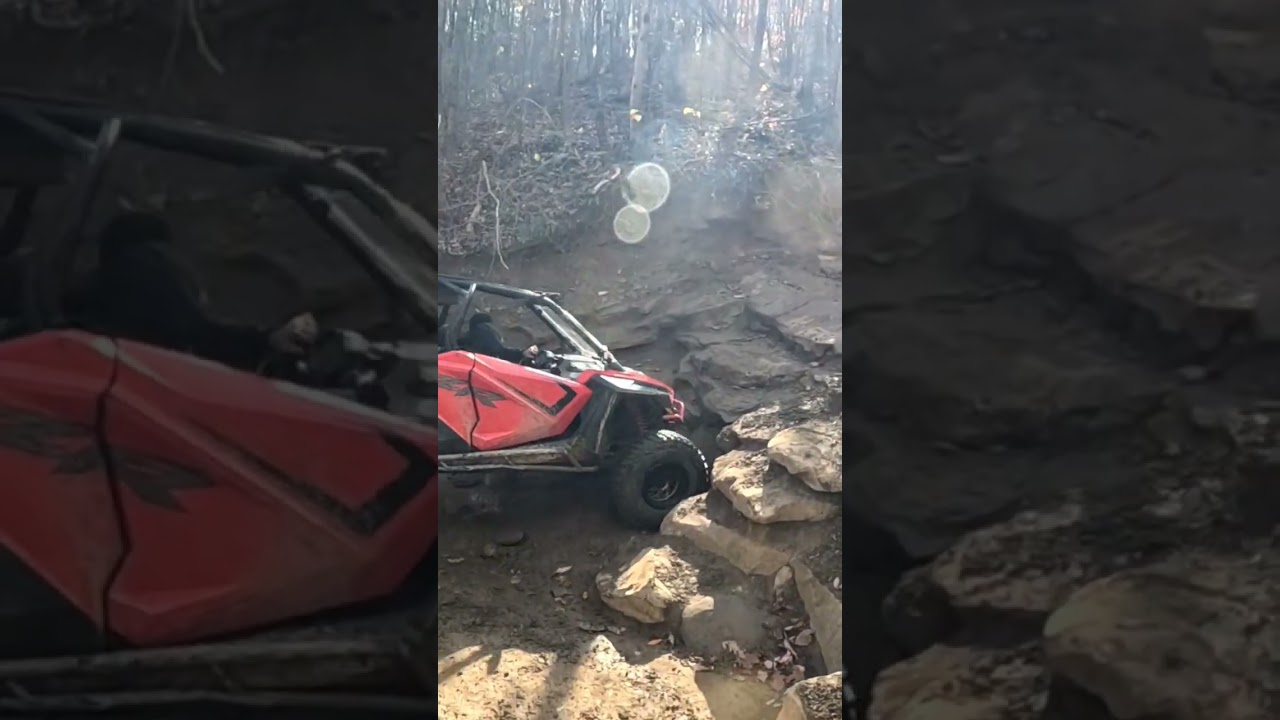 Full send on trail 15 this morning!!!! Video coming soon ! #windrock #trail15 #rzr #rolledover