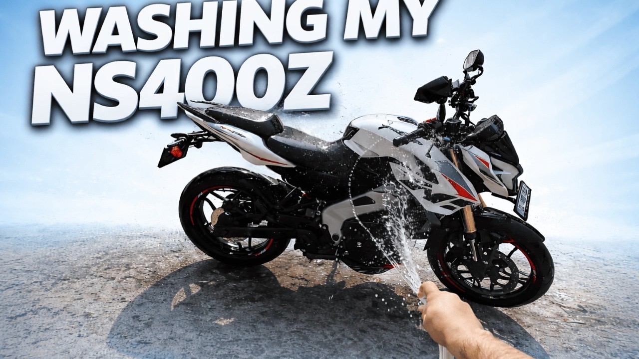 Cleaning My NS400Z (Relaxing POV) #bajajpulsar #ns400 #actioncamera #djiosmoaction4 #pov