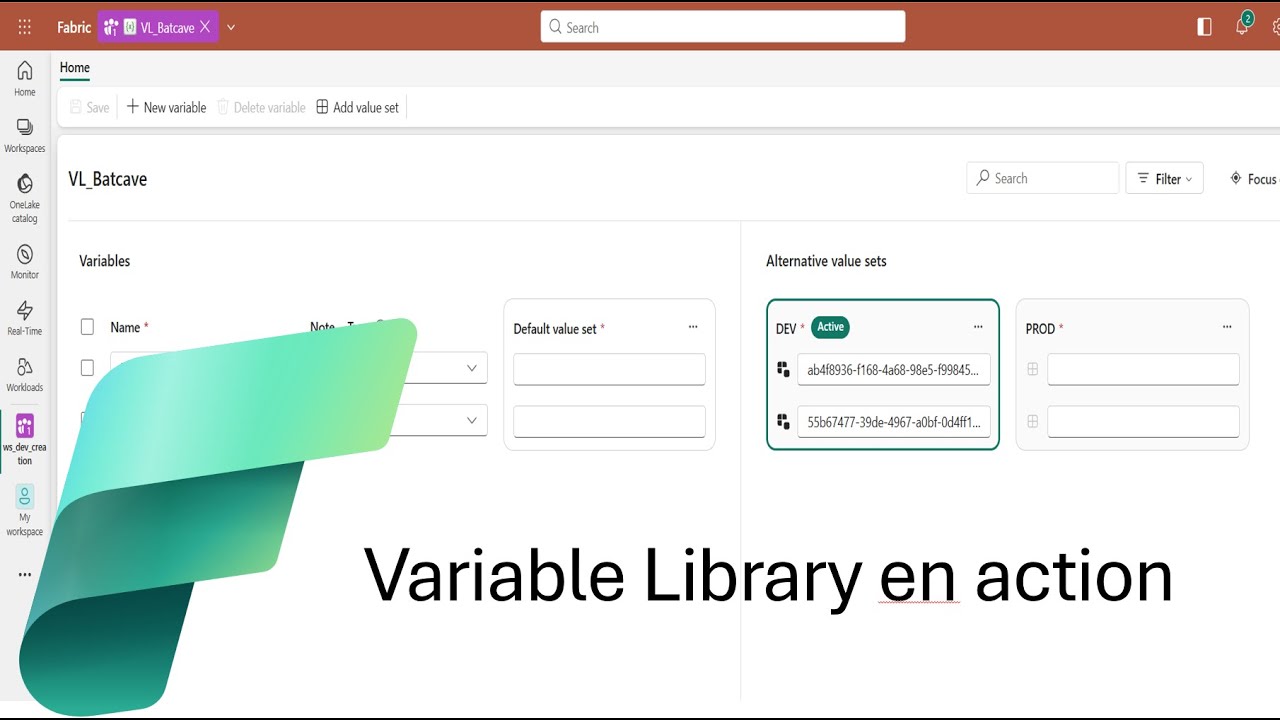 Les variables library sur Microsoft Fabric en action