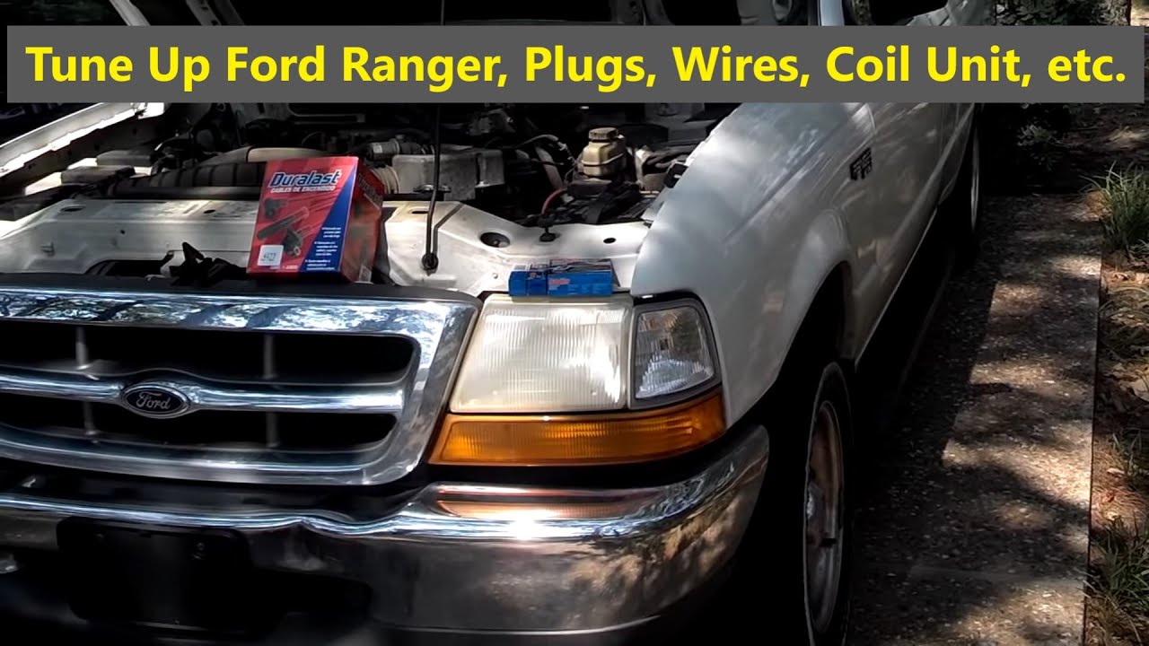 Ford Ranger tune up spark plugs, wires, and ignition distributor module replacement Misfiring - VOTD