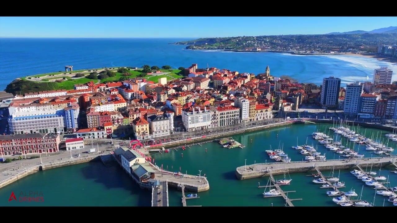 Elogio del Horizonte en Gij&oacute;n a vista de Drone