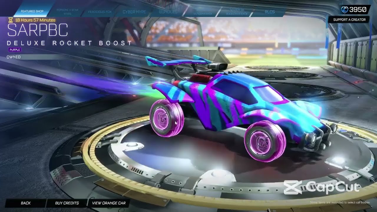 Purple SARPBC Boost! Rocket League & Racing Item Shop May 13! 