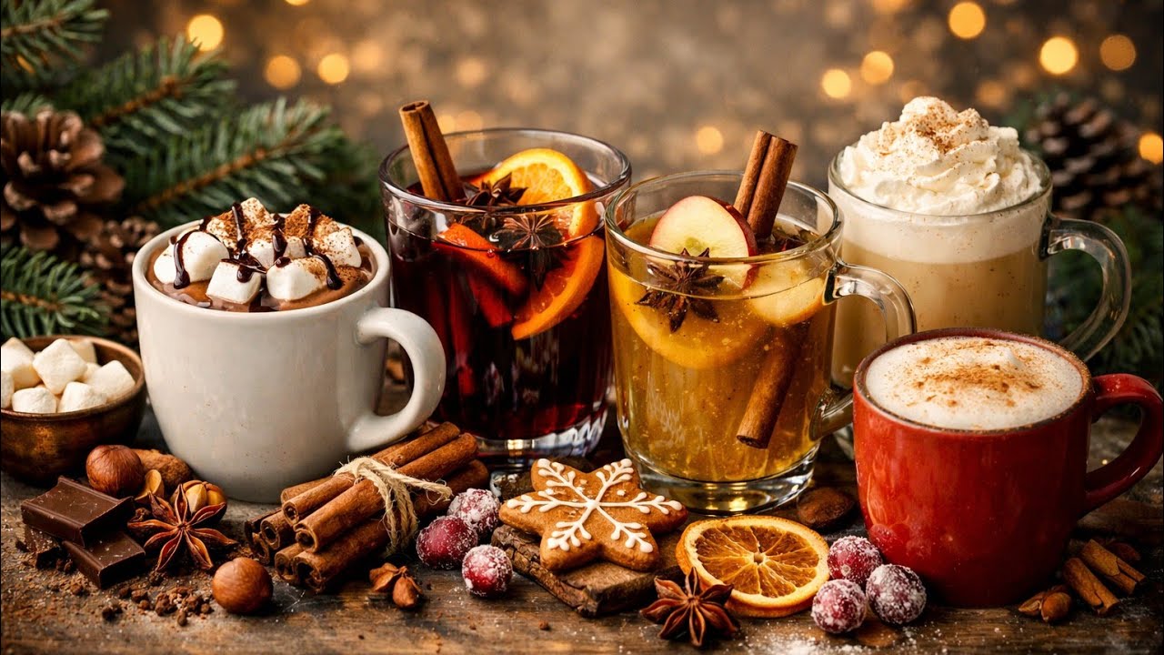 عزومة مشروبات تشرّفك قدّام أي حد… 5 وصفات شتوية تدفّي وتغيّر المود ☕❄️