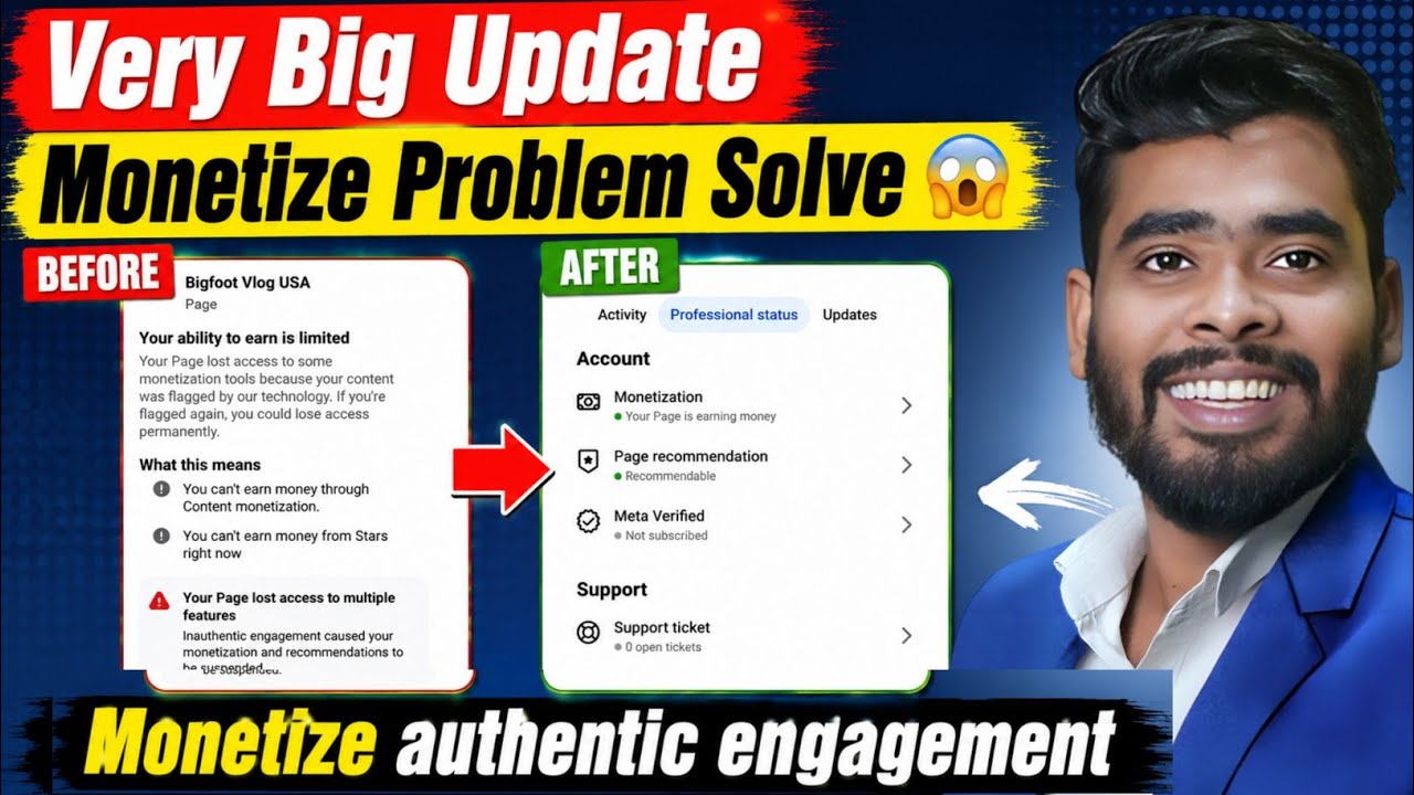 Facebook Update 2026 🔥; Fix Facebook monetize authentic engagement
