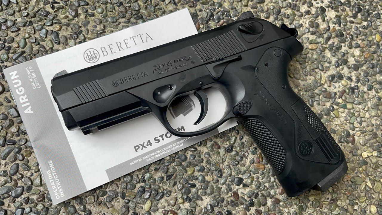 Umarex Airgun Beretta PX4 Storm Dual Ammo unboxing and testing 