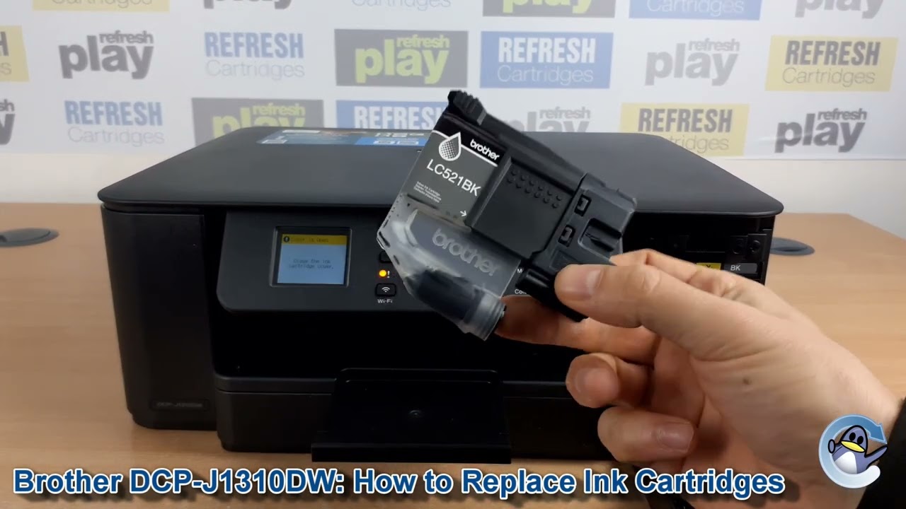 Brother DCP-J1310DW: как заменить чернильные картриджи