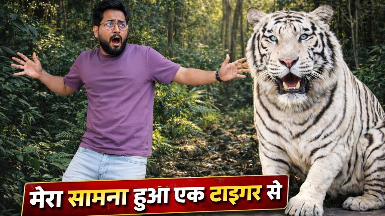 अचानक दिखा...white tiger 🐯