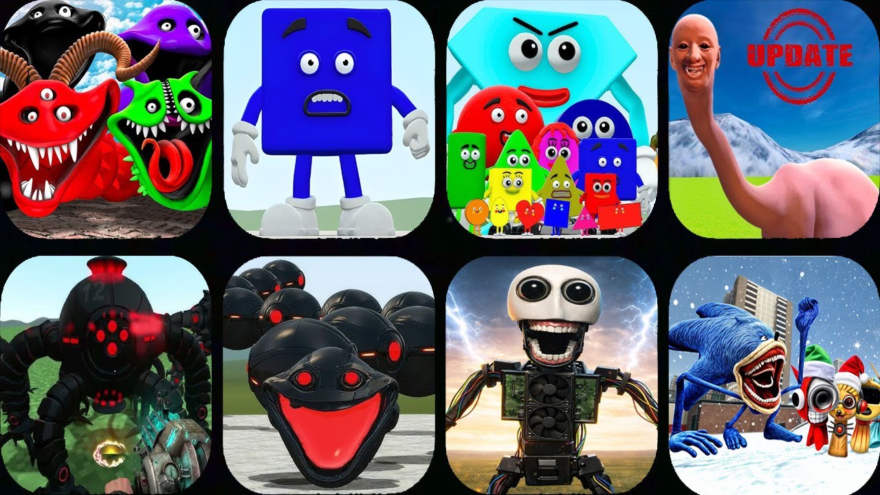 Nextbots In Playground Mod NEW ALL SHAPES FAMILY ROBLOX,HUNGRY WORM,E.L.B.E.R.R in Sandbox In Space
