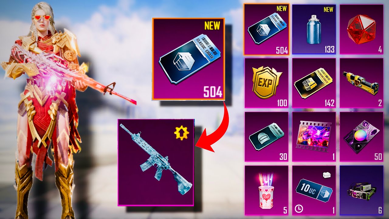 New premium crate opening pubg mobile ⏰ 5 Years Waiting... 500 Classic Crates for M416 Glacier ✨❄️
