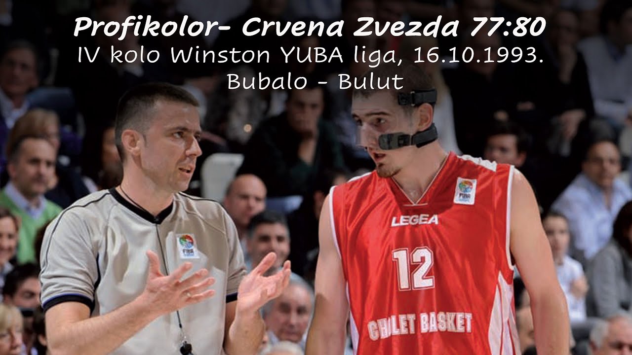 Profikolor - Crvena Zvezda 77:80 IV kolo Winston YUBA liga 16.10.1993.