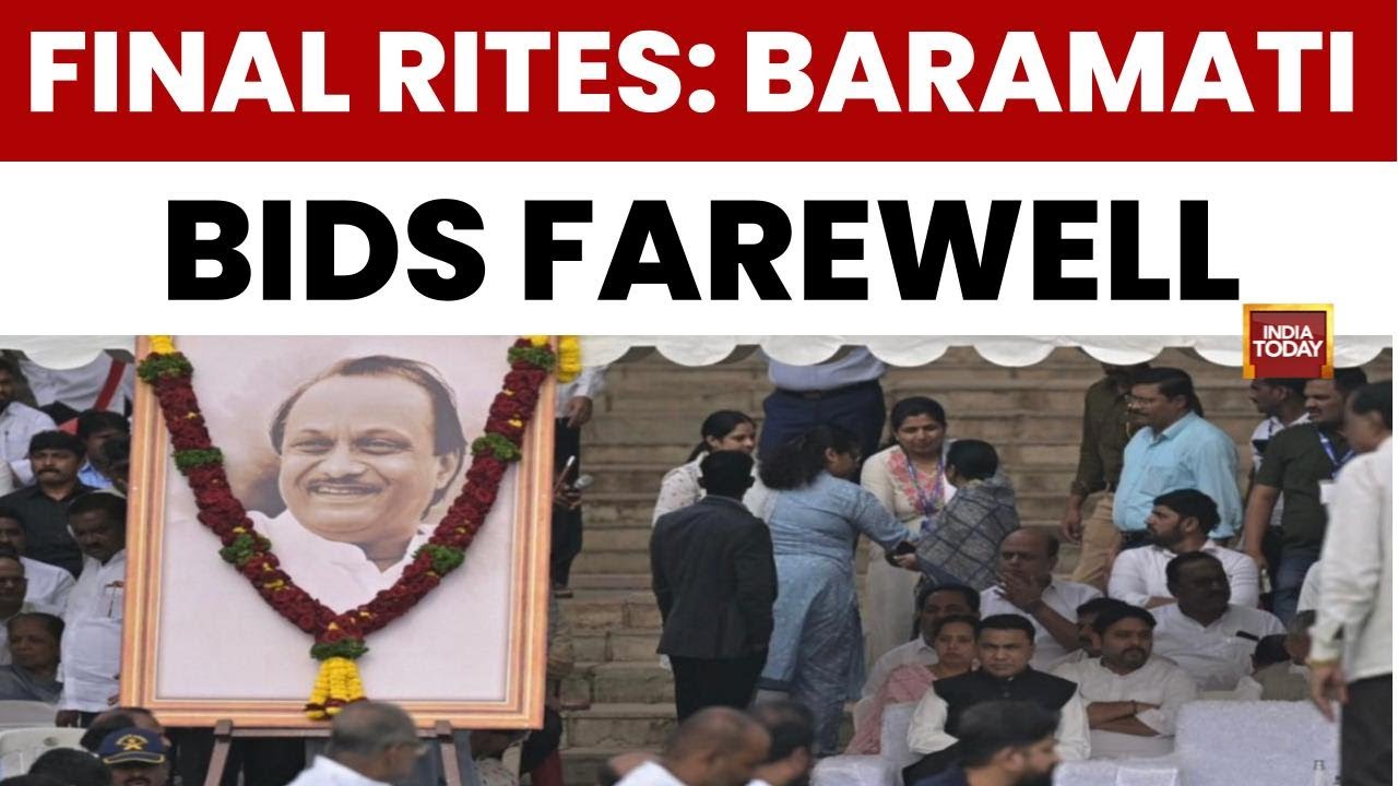 Ajit Pawar Funeral | Final Rites Of Ajit Pawar Conducted In Baramati Amidst Outpouring Of Grief