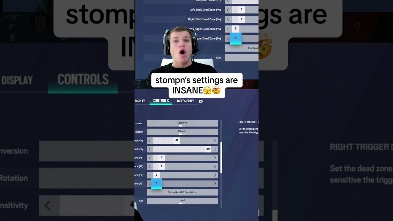 STOMPN&rsquo;s settings 🐐 #r6 #rainbowsixsiege #twitch #gaming #r6siege #funny #clips