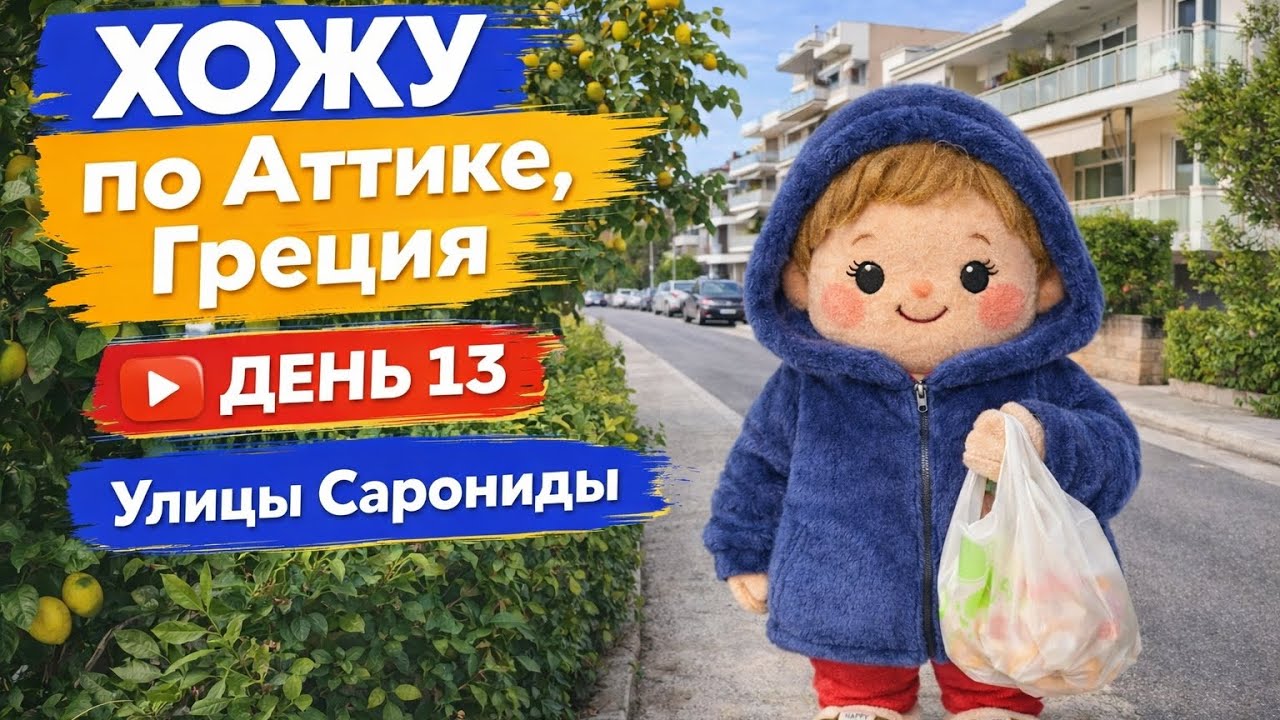 Холодно +5 градусов! Улицы Сарониды. Пеку блины на новом аппарате,  поливаю цветы