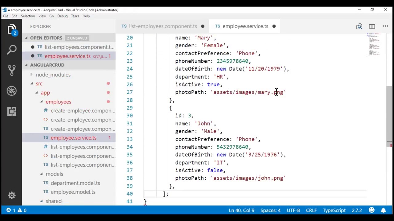 Angular 5 services tutorial