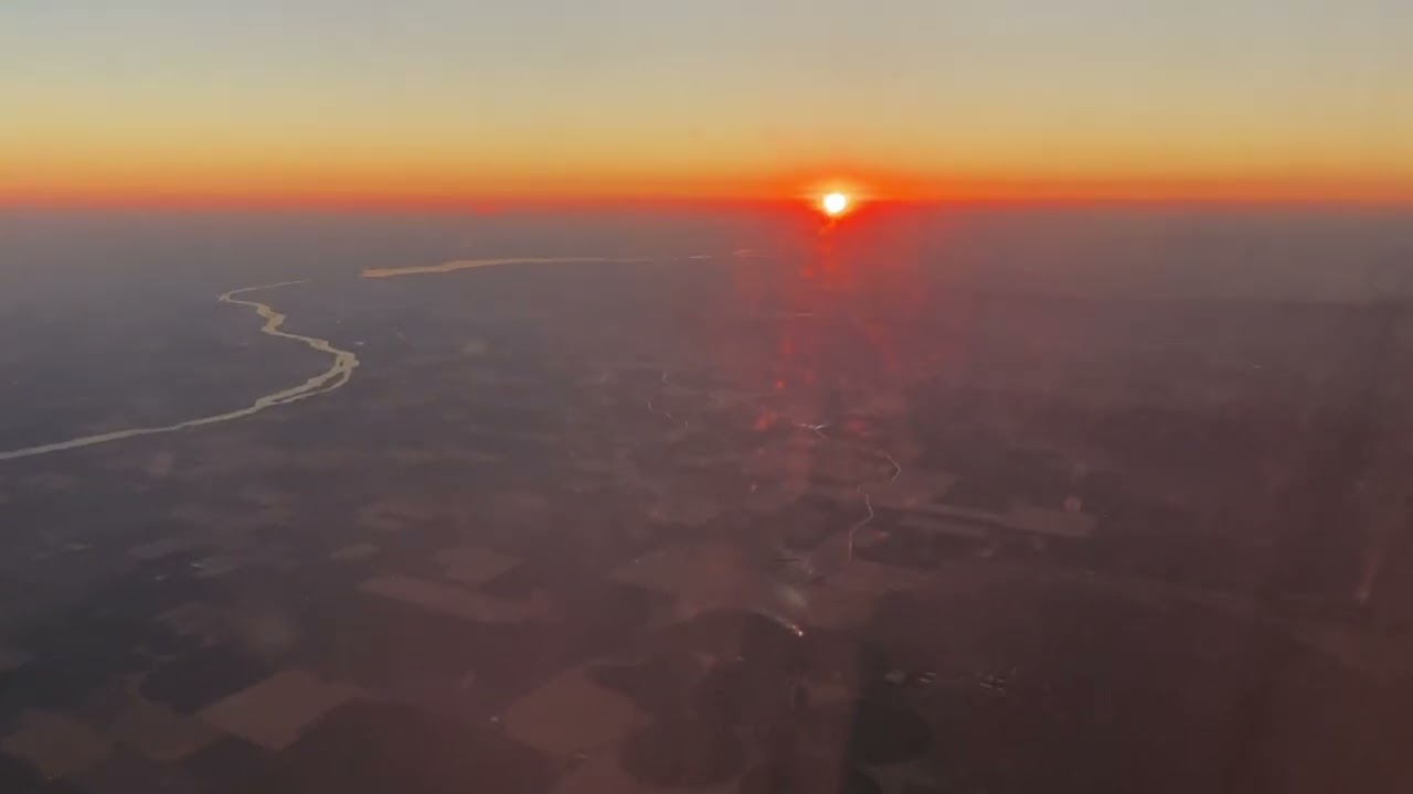 ASMR - Relaxing Serenity in Airplane at Sunrise