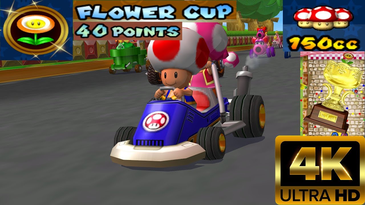 Mario Kart Double Dash!! - Grand Prix 150cc - Flower Cup (40 Points) [4K]