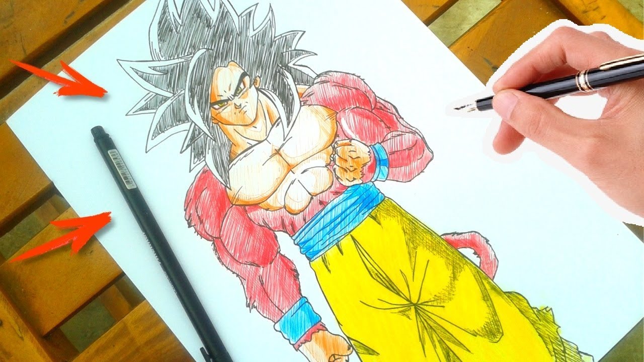 como desenhar o goku ssj4 🔥🔥 COMPLETO 👈