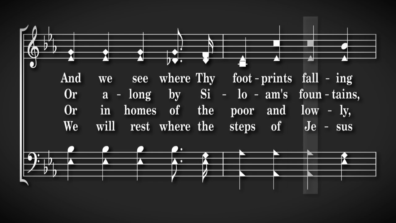 Footsteps of Jesus | Animated SATB Sheet Music Accompaniment