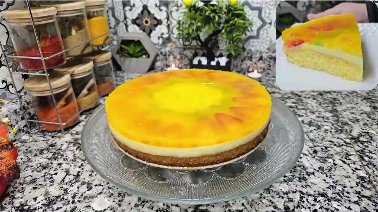 طورطة البرتقال و الفواكه 🍊💫باردة، منعشة، تحمرلك وجهك قدام ضيافك 😍