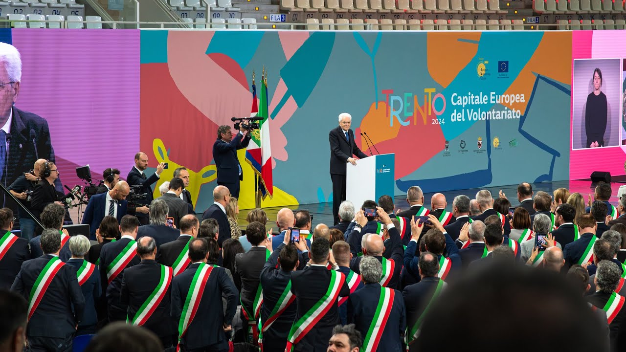 Inaugurazione con Sergio Mattarella di Trento Capitale del Volontariato
