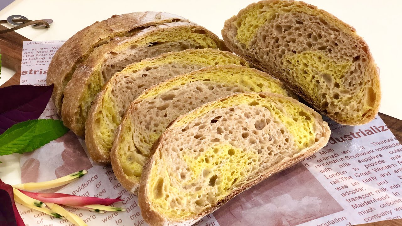 Sourdough Sunny Loaf| Natural Food Color Doughs| Dough Fold, Combine, Score| Kefir Starter