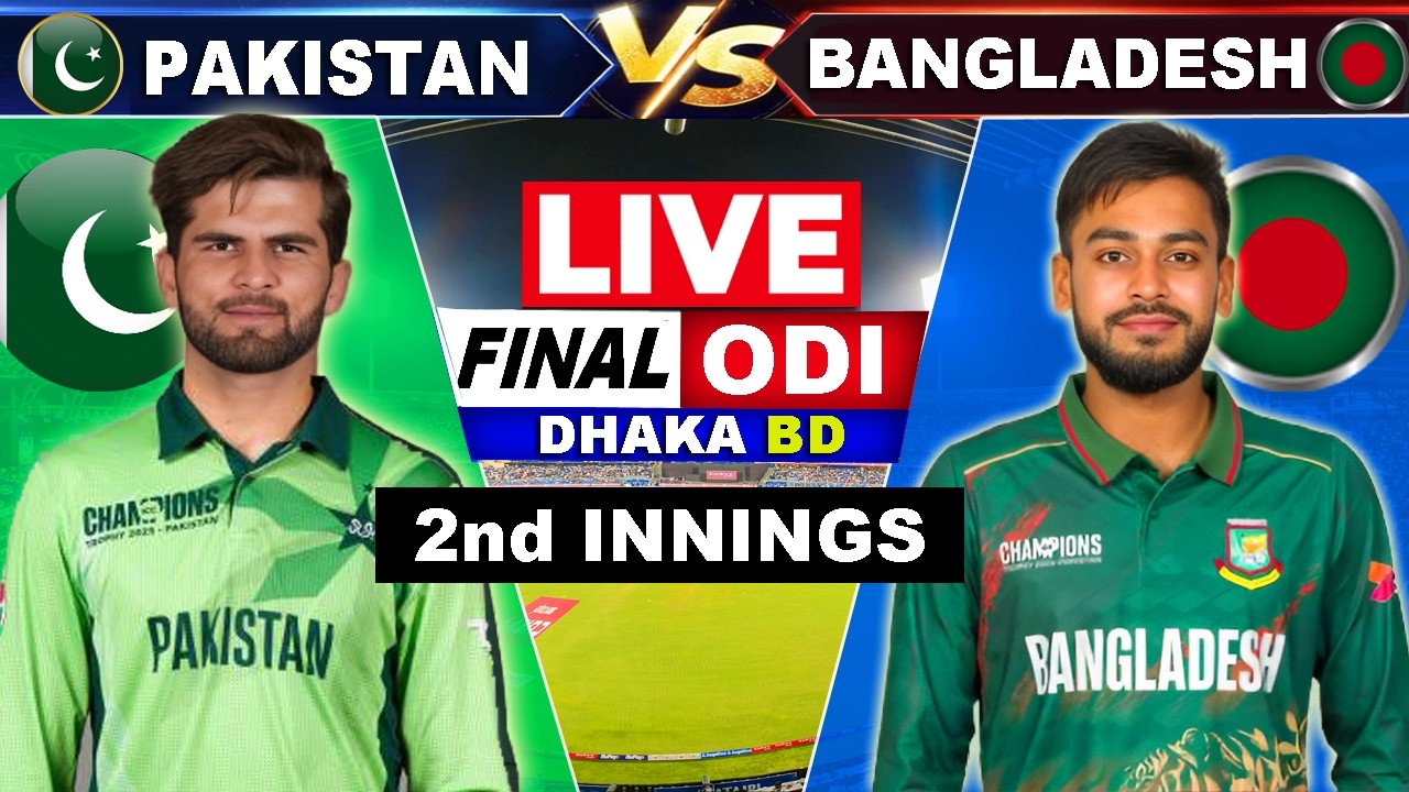 🛑Live PAK Vs BANG Final ODI Match | Live Cricket Match Today | PAK vs BAN ODI 2nd Innings Last 10 Ov