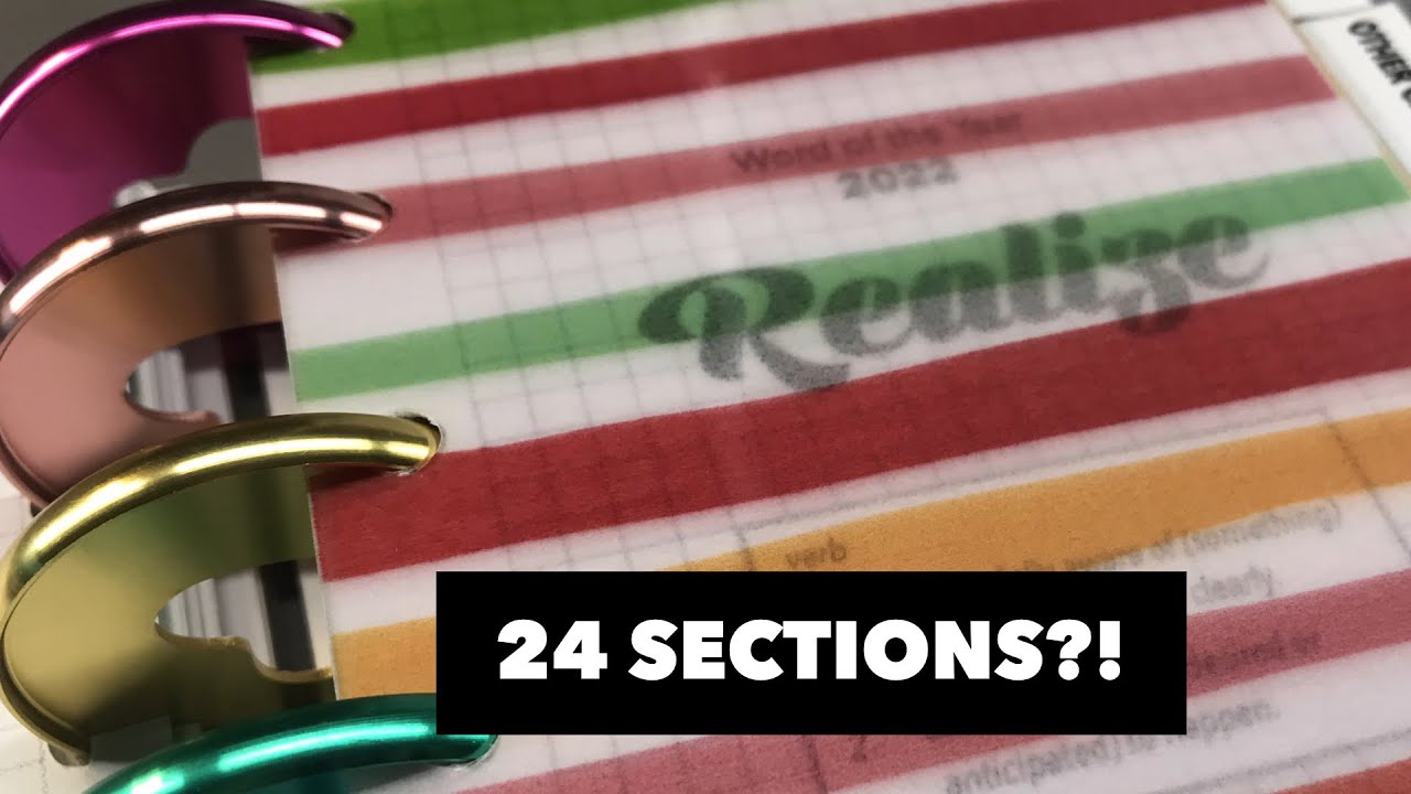 The setup of my discbound planner A5 slim for 2022