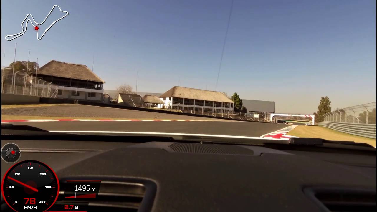 Porsche cayman s onboard around kyalami