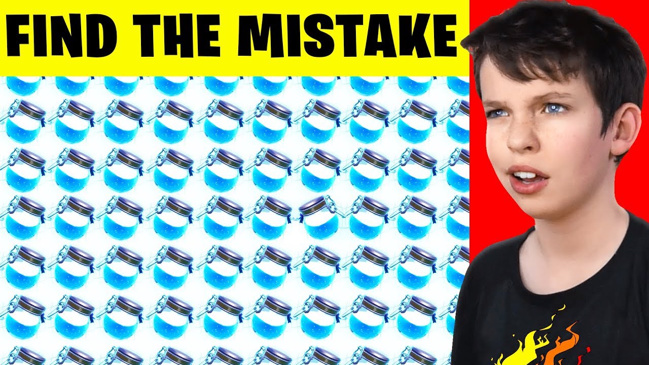 Fortnite Spot the Difference Brain Game for my Kid Brother! - Challenge