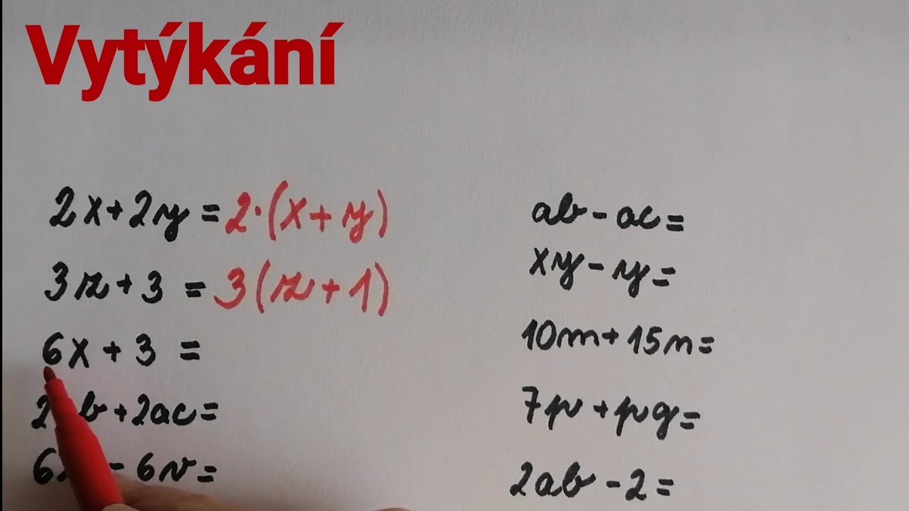 Rozklad na součin mnohočlenů 1, vytýkání mnohočlenů