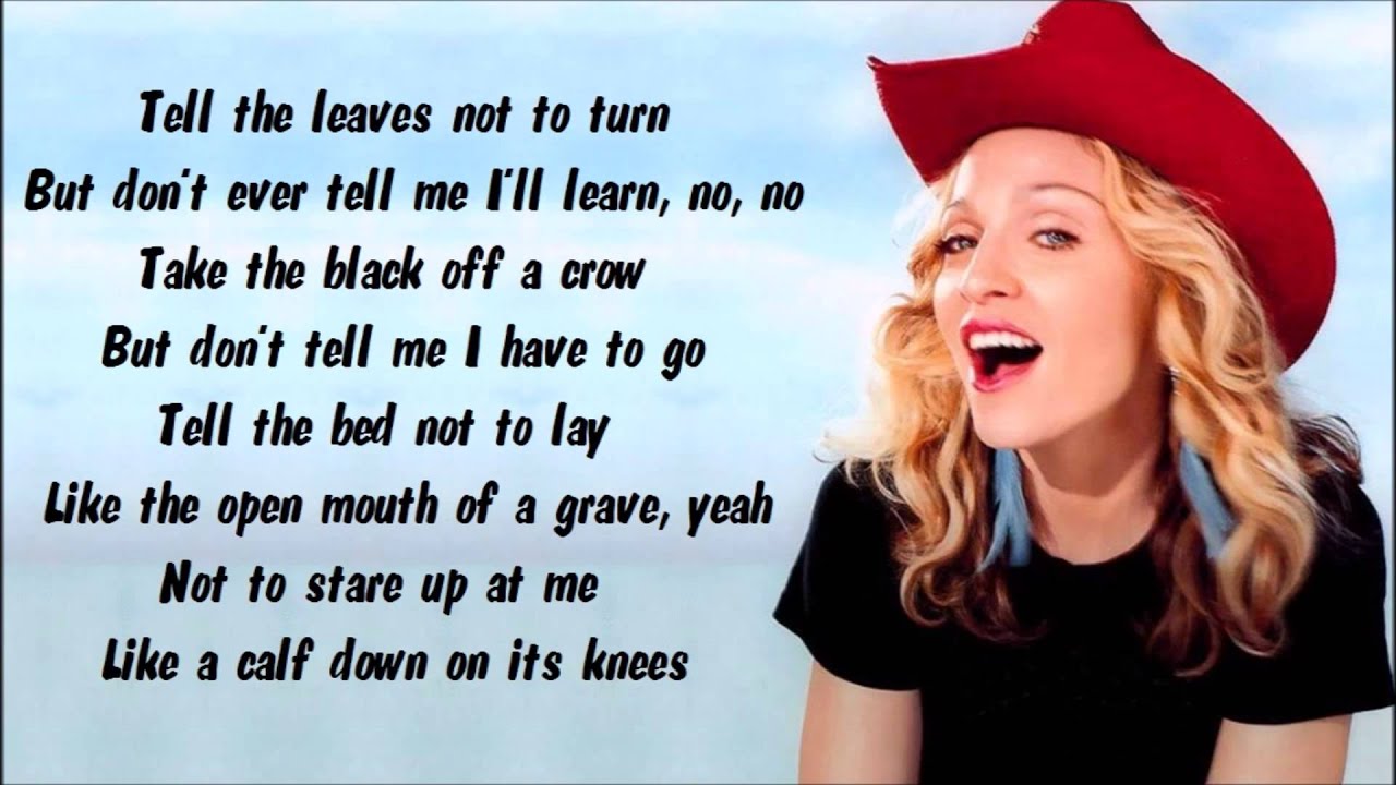Madonna - Don't Tell Me Karaoke / Instrumental with lyrics on screen