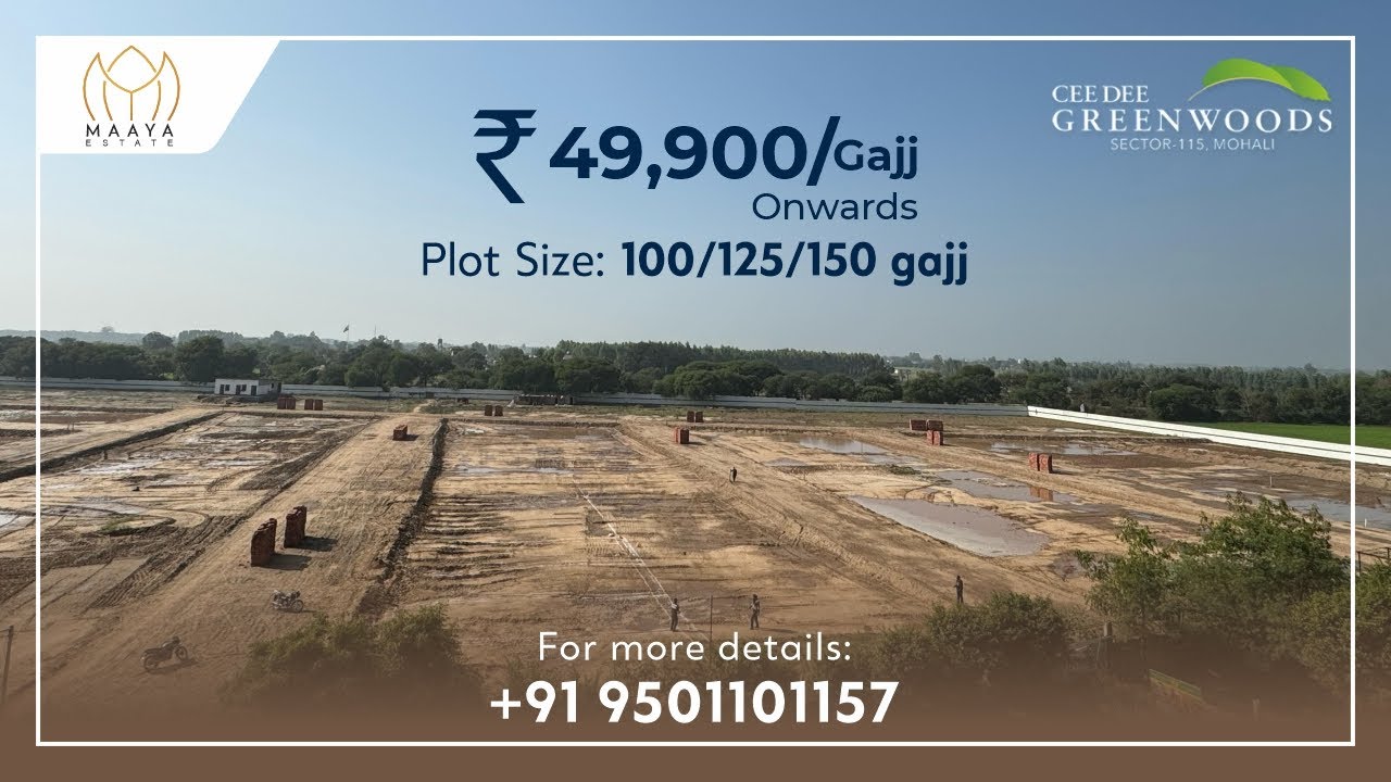 Plots at very low Price | Greenwoods, Mohali | Sector 115