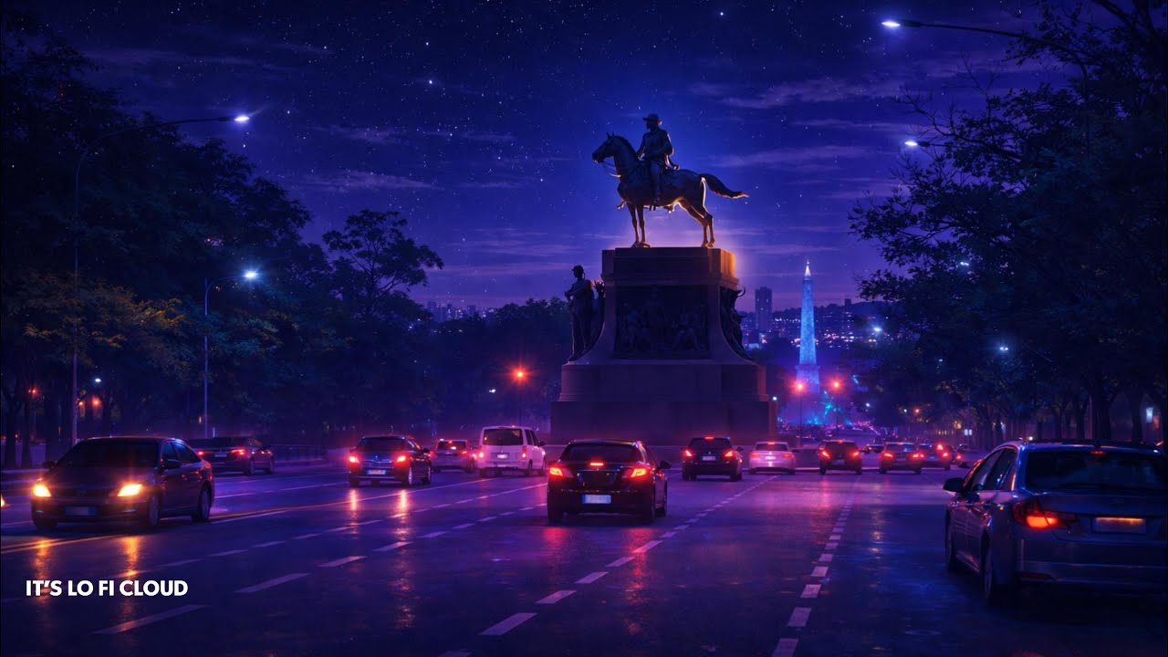 Night Neon City 🌌 Chill Lo-Fi Background Music | Calm Night Flow