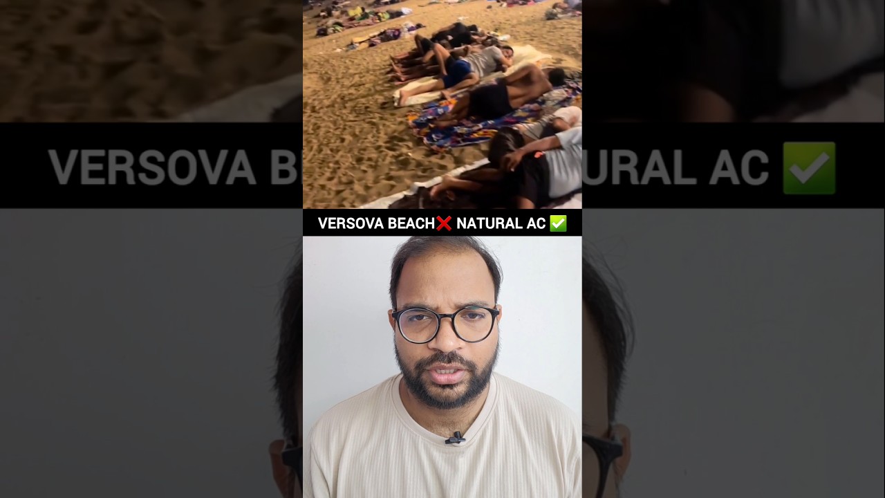 People Sleeping on Beach | Mumbai Power Cuts #shorts #trending #mumbai #versovabeach
