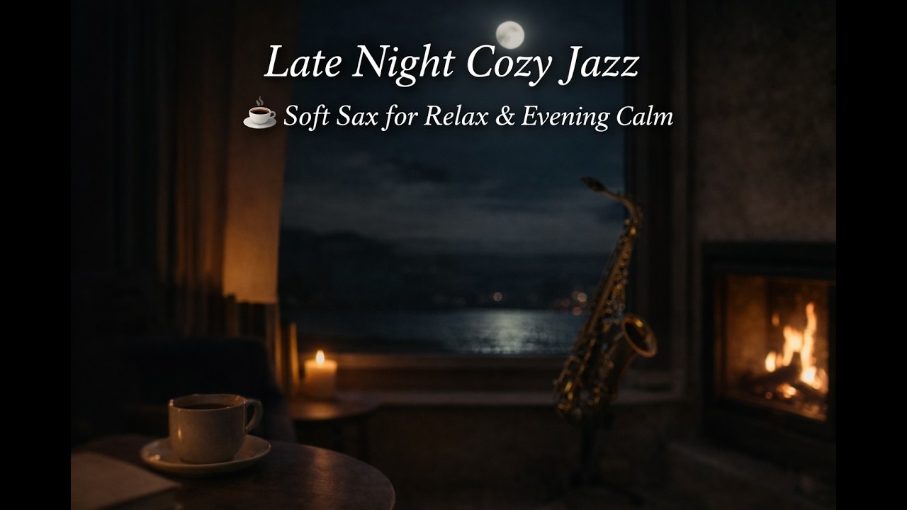 Late Night Cozy Jazz ☕ Soft Ambient Sax for Focus, Relax & Study | EchoVibes