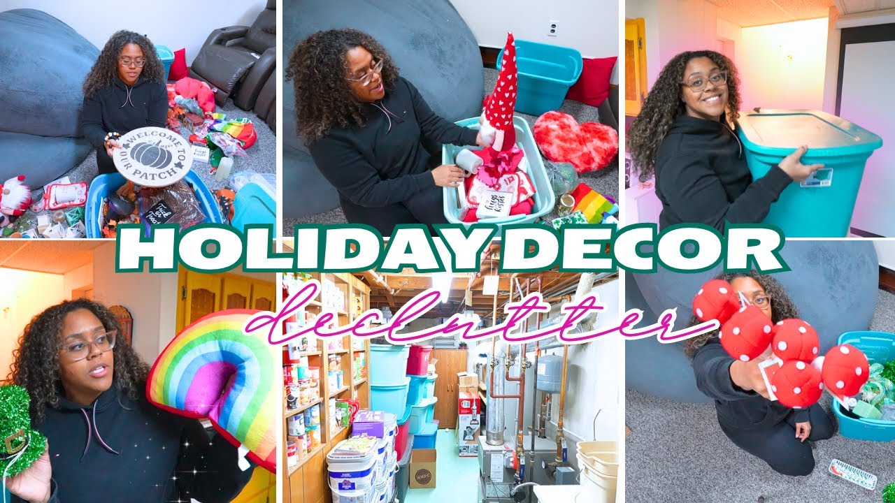 DECLUTTERING CLEANING MOTIVATION CLEAN WITH ME VLOG: Finally letting go of holiday decor!