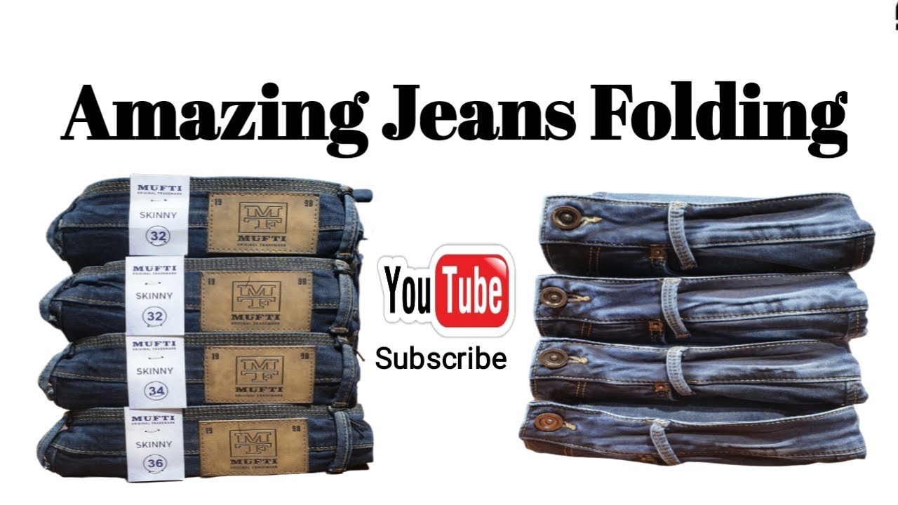 Amazing Jeans Folding | How To Fold jeans 2021| Jeans Folding Save space Tricks jeans Fold kese kare