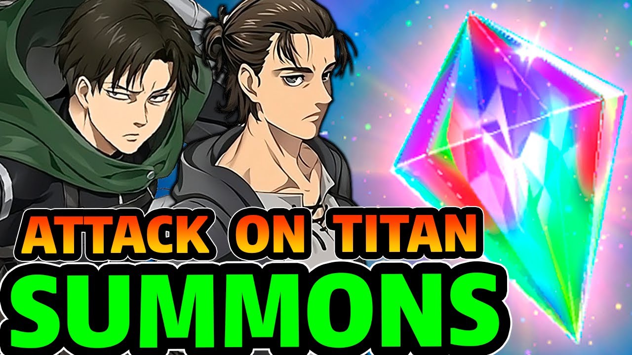 O MELHOR SUMMON DO ANO!!!! SUMMONS NA COLAB DO ATTACK ON TITAN! The Seven Deadly Sins Grand Cross