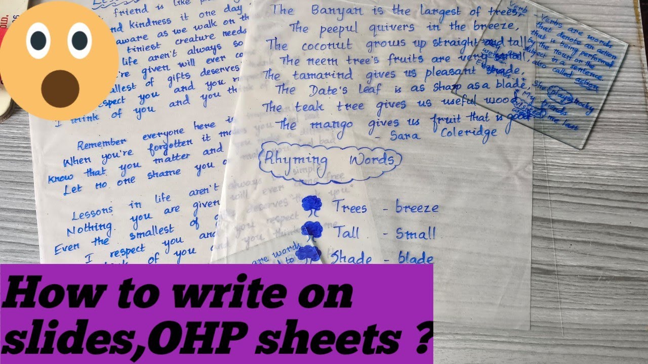 TLM PROJECT FOR ENGLISH MAJOR | SLIDES,OHP SHEETS PROJECT.