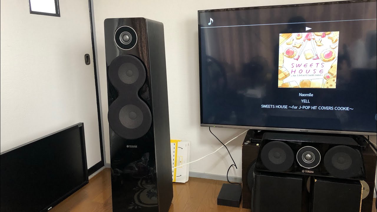 YAMAHA NS-F500 再音質テスト 電源の極性を合わせました