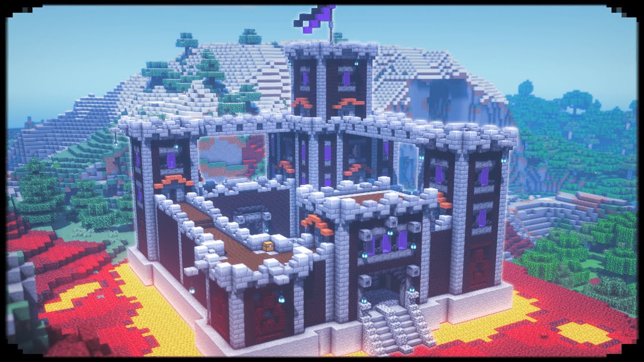 ★ Minecraft: How to build a CASTLE | Nether Castle Tutorial