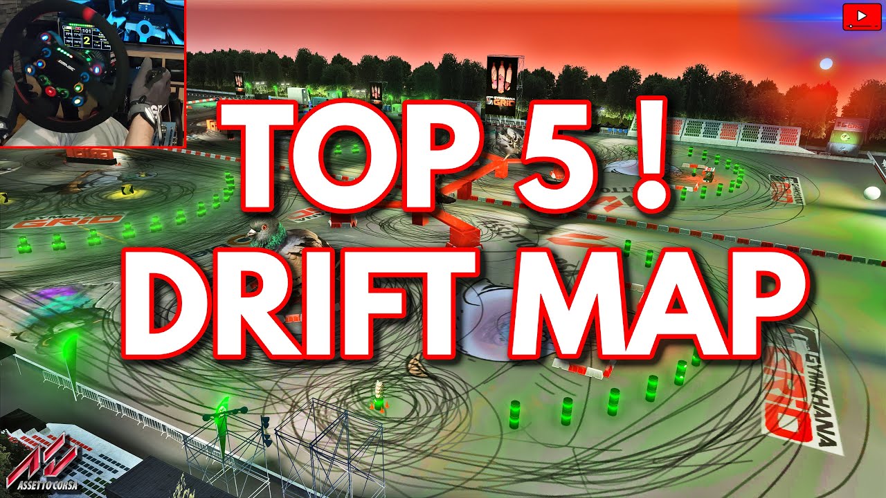TOP 5 MAPS DE DRIFT !🔥 Sur Assetto Corsa / Simagic 