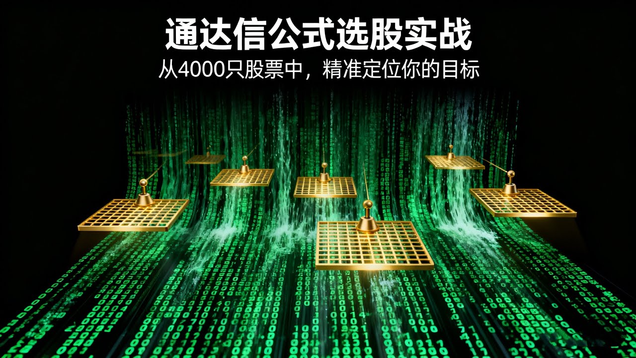 手动翻完4000只股票？我用一行公式，10分钟搞定· 揭秘《通达信公式选股实战》，把复杂分析交给算法