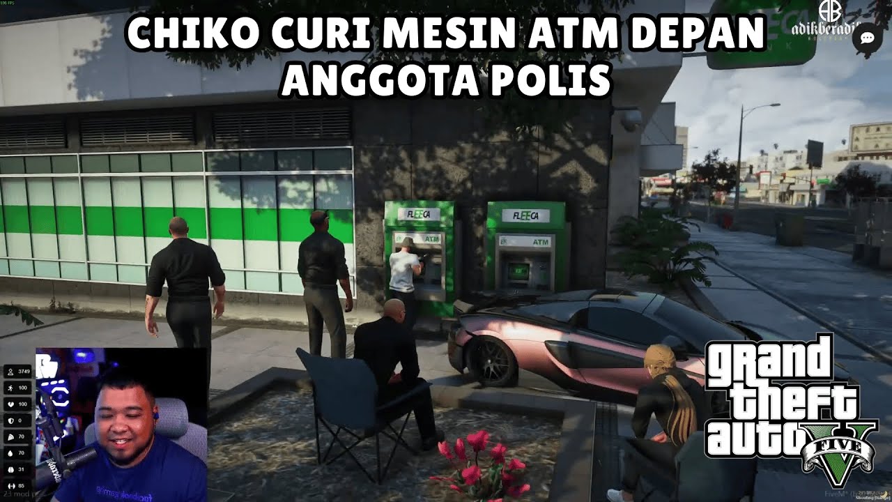CHIKO CURI MESIN ATM DEPAN ANGGOTA POLIS