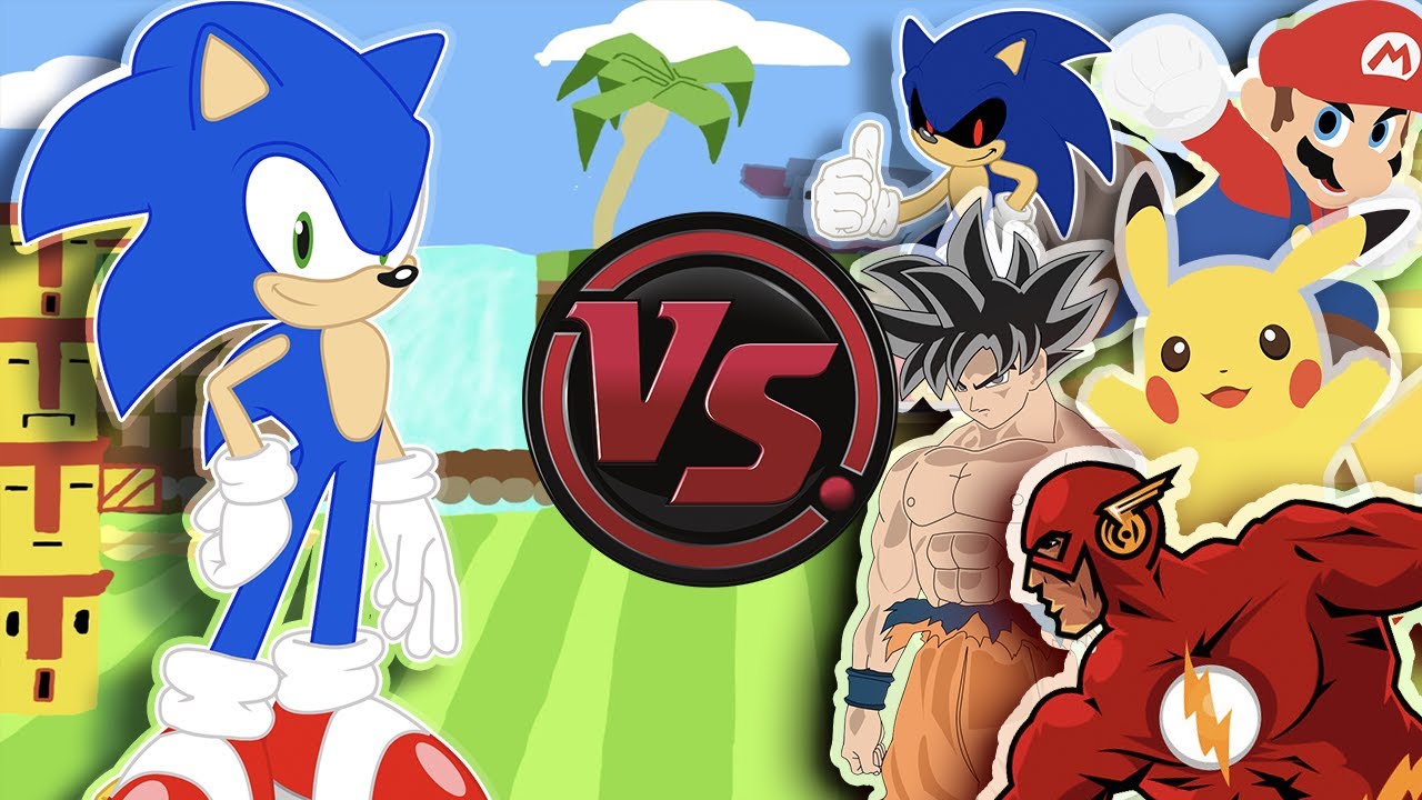 TOP 10 SONIC BATTLES! (Sonic vs Sonic.EXE, Goku, Mario, Pikachu, & More) Sonic The Hedgehog Cartoon!