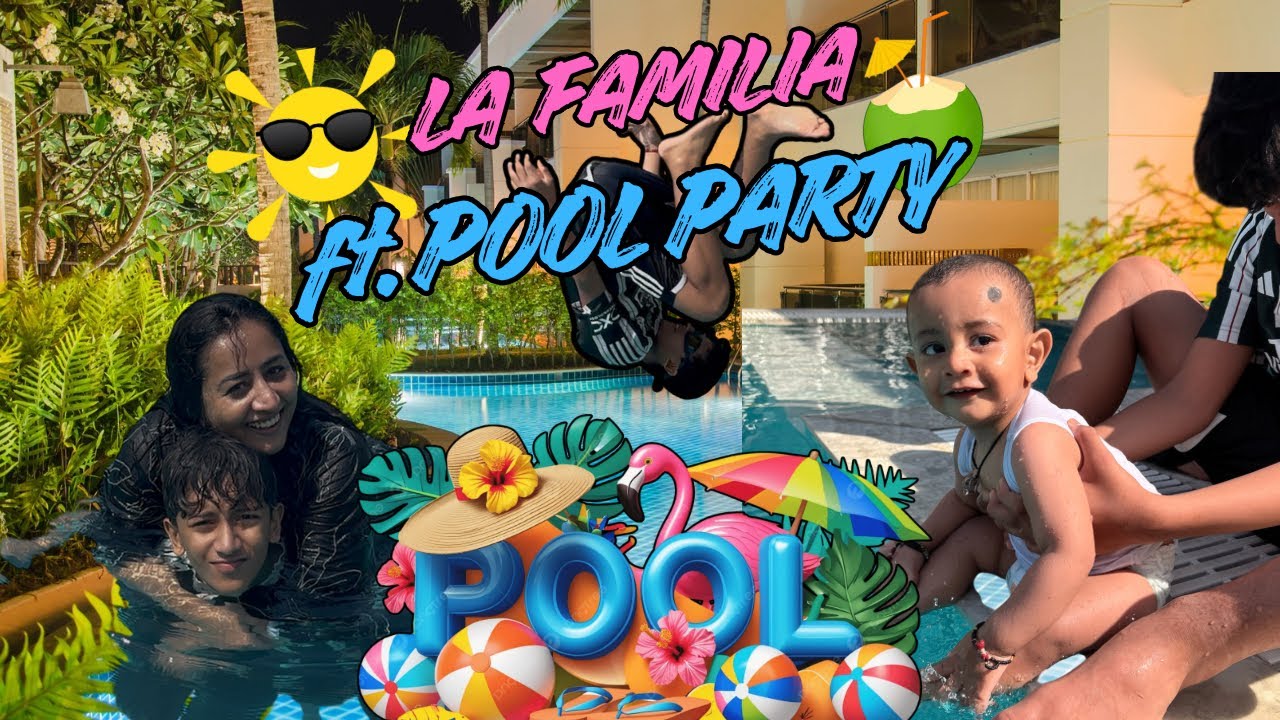 Family Resort Fun Day! Swimming, Games & Non-Stop Masti 😍🏖️ #lafamilia #poolparty #familyvlog #viral