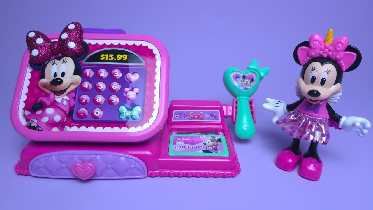 Disney Minnie Mouse Cash Register Set Satisfying with Unboxing Compilation Toys ASMR